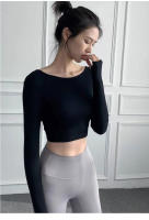 Camiseta de Yoga para Mujer Top Deportivo de Manga Larga con Nudo Frontal, Soporte Alto y Espalda Cruzada Perfecto para Gimnasio, Running o Pilates Tejido Transpirable y Elegante - details 7
