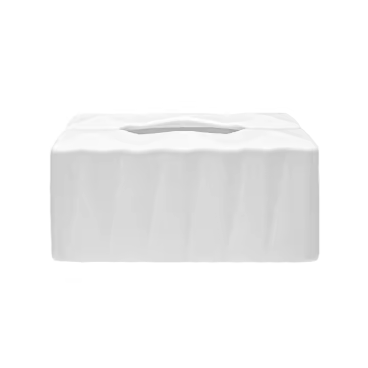 Caja de pañuelos minimalista duradera, caja de pañuelos de plástico impermeable, contenedor de pañuelos blanco y negro a prueba de polvo para dormitorio - 1
