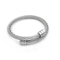 Pulseras para Hombre de Acero Titanio, Alambre Trenzado Ajustable, Estilo Punk Urbano, Joyería Masculina Moderna, Regalos para Hombre 2025 - details 3