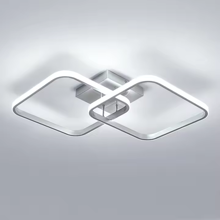 50W Plafon LED Techo Regulable, Lampara Techo con Mando a Distancia 3000K-6500K 59cm, Moderno Lamparas de Techo Salon Cuadrado para Dormitorio Salon Baño Cocina Comedor Pasillo - 1