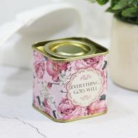 Caja de lata decorativa para té, lata de té de Metal pequeña cuadrada, té portátil sellado - details 11