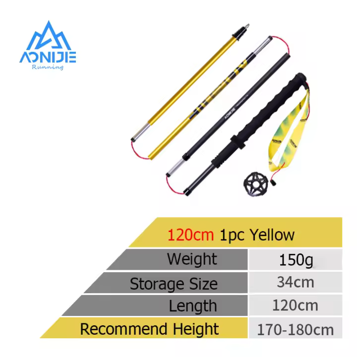 Bastón de Senderismo Plegable AONIJIE E4210 de Fibra de Carbono Ultraligera para Caminata Recta en Sendas y Escalada - 1