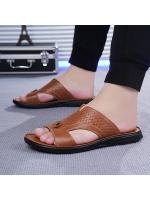 Sandalias sandalias de cuatro estaciones antideslizantes y resistentes al desgaste de los hombres desgaste interior y exterior verano nueva versión coreana zapatos de playa de gran tamaño - details 3