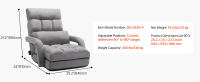 Silla de suelo SucceBuy - A 5 - Silla de juego de suelo ajustable con soporte para la espalda. Sillón Sofá Plegable con Reposabrazos - details 5