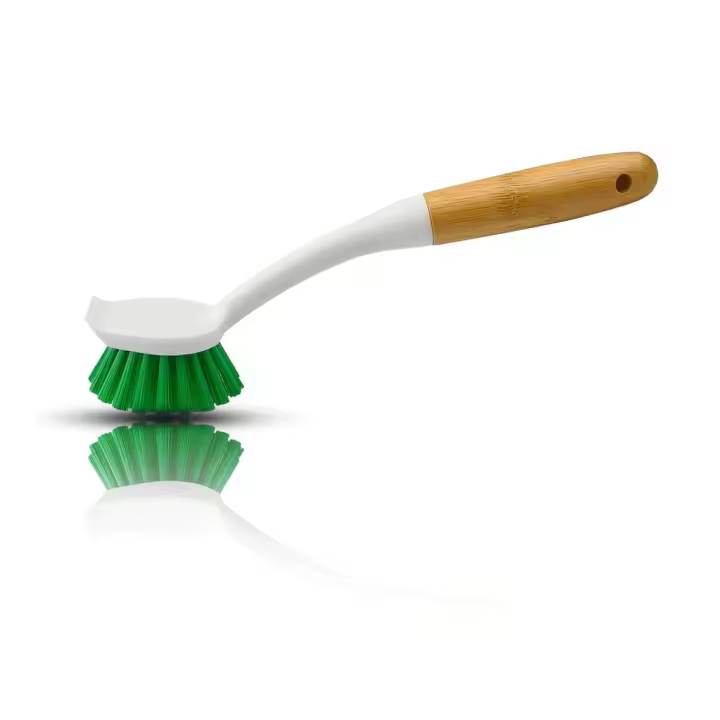 Billy Home - Cepillo para lavabo y cuenco con mango largo de bambú para limpieza de cocina - 1