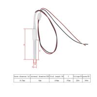Encendedor de cerámica de 220V y 350W, tubo de calefacción de cerámica, bujía para estufa de pellets, encendedor de horno de 10,5x6,5x100mm - details 1