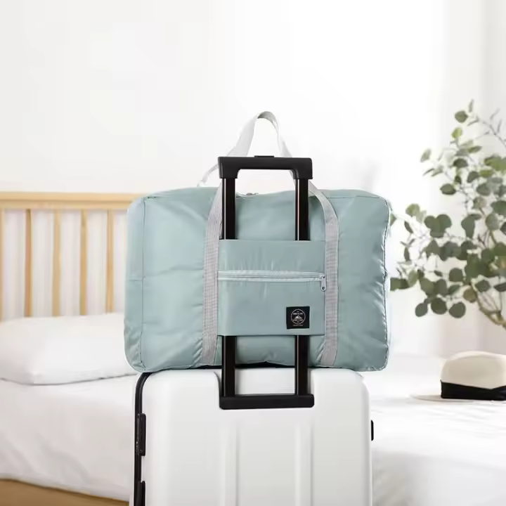 Bolsa de viaje plegable para aerolíneas, bolsa de mano para mujeres y niñas, ligera, de gran capacidad, deportiva, viaje de fin de semana durante la noche - 1