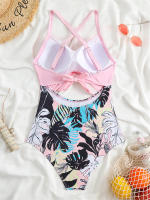 Bañador de una pieza para mujer, traje de baño con realce, Monokini Sexy recortado, ropa de playa para verano, 2024 - details 16