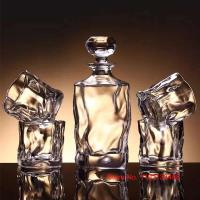 Botella de papel arrugada transparente, giro de arte japonés, cristalería, juego de vino de vidrio, botella de whisky irregular XO, 720 ml - details 2
