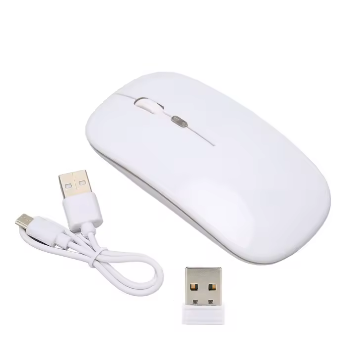 Ratón inalámbrico recargable delgado 2,4G, 1600DPI, retroiluminado - 1