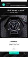 SHUNWAY 【】 Reloj electrónico para hombre con pantalla negra, resistente al agua, multifuncional, con luz nocturna de moda - details 7