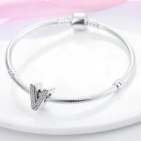 Series de Encantos de Plata Esterlina S925 Letras de Alfabeto Ajuste para Pulsera y Brazalete de 3mm Joyería Fina de Cumpleaños para Mujeres - details 21