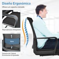 Silla de Conferencia, Silla de Reunión con Base Resistente Forma de Trineo, Sillas Cantilever Respaldo Ergonómico y Asiento Acolchado, Soporte Lumbar Regulable y Reposabrazos (estilo1, 1) - details 5
