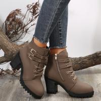 botas de tacón alto para mujer botas martin casuales zapatos - details 6