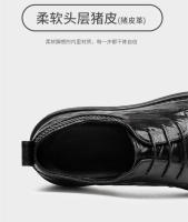 La primera capa de piel de oveja de alta gama, ropa formal transpirable y versátil con cordones, zapatos de hombre a la moda. - details 13