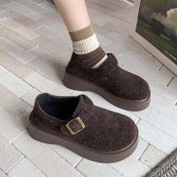 Nuevas botas de mujer con plataforma de fieltro con cantidad mínima de pedido, hebilla aumentada, diseño moderno, precio bajo, marca de alta calidad - details 3