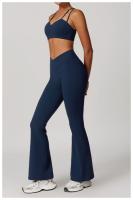 Pantalones de Yoga de Cintura Alta para Mujeres Ajuste Ajustado, Levantamiento de Cadera, Estilo Plumedo Ideal para Yoga y Fitness Material de Nylon - details 15