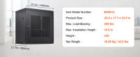 Gabinete rack para servidores de montaje en pared SucceBuy: gabinete con cerradura para equipos de TI y A/V, varios tamaños disponibles - details 4