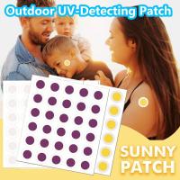 Parches de detección UV, pegatinas de prueba UV para protector solar, parche de detección soleado, autoadhesivo para recordatorio de protección solar, 120 Uds. - details 0