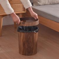 Cubo de basura de grano de madera creativo Retro Para el hogar, sala de estar, cocina - details 5