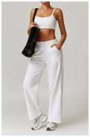 Pantalones de pierna recta para deportes al aire libre para mujer, pantalones sanitarios adelgazantes de cintura alta, pantalones casuales versátiles, otoño e invierno, nuevo - details 10