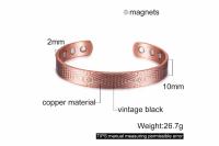 Conjunto de Joyas Magnéticas Vinterly para Mujeres y Hombres Pulsera de Cobre Saludable Anillo de Compromiso Ajustable y Abierto Estilo Vintage - details 0
