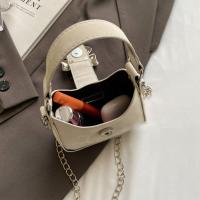 Bolso informal de piel sintética con hebilla y lazo para mujer, bolso de mano de Color sólido, bolso de cubo plateado, Mini bolso cruzado, bolso de hombro para mujer y niño - details 14