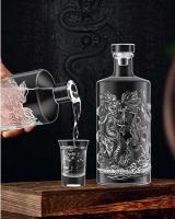 Patrón de dragón de whisky redondo, botella de boca afilada, whisky bourbon escocés, 500 ml - details 1