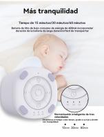Musica relajante para dormir multifunción maquina de ruido blanco luz nocturna infantil - details 2
