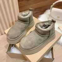 Botas de nieve antideslizantes para Mujer, botines cortos de lana de oveja, cálidos y gruesos, 2023 - details 1