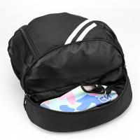 Mochila deportiva SEYATULLH con cordón - Poliéster duradero, multicámara para gimnasio, yoga, correr, baloncesto y fútbol - Negro con detalles blancos y rayados, correas de hombro ajustables, ideal para viajes y actividades al aire libre. - details 7