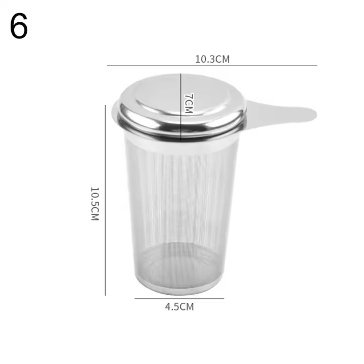 Tapa infusora de tetera, malla fina, filtros de acero inoxidable, filtro de especias de hojas, colador de té, infusor - 1