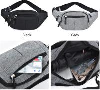 Riñonera para hombre, riñonera, casual, Bolsa para cinturón, Bolsa para correr, Viajes, teléfono, 4 bolsillos - details 3