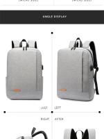 Mochila de negocios para hombre, accesorio sencillo de carga USB, ligera, para viaje, 1 paquete de 15,6 pulgadas - details 41