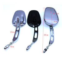 Espejos retrovisores para motocicleta, espejo retrovisor de cristal, espejo lateral derecho izquierdo para Harley 883 1200 48 - details 1