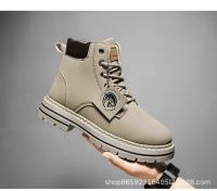 Botas de hombre con cordones, novedad de invierno 2023, botas altas de ocio que combinan con todo, botas informales antideslizantes de tendencia, botas planas de goma para hombre - details 7