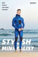 Traje de neopreno de fisión de manga larga para hombre, traje de neopreno sumergible para buceo, Tops y pantalones que mantienen el calor, protección solar de 2 piezas, 3mm - details 10