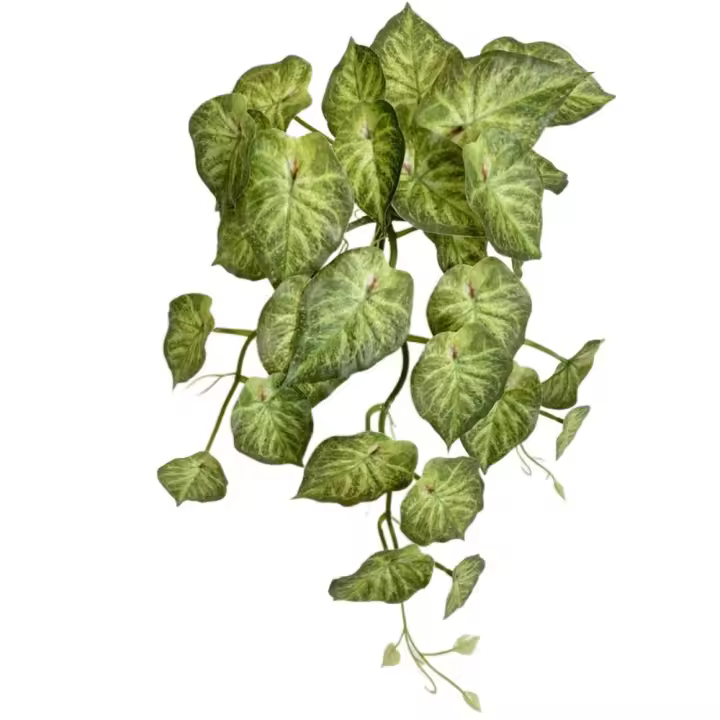 Planta verde Artificial, hojas de plantas verdes, simulación de plástico de tacto Real, planta Epipremnum hecha a mano, plantas colgantes falsas realistas - 1