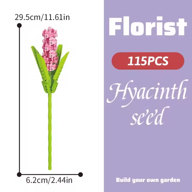 Bloques de construcción de flores eternas, juguetes para niños y niñas, Ramos para el Día de San Valentín, modelos de decoración del hogar ensamblados - 1