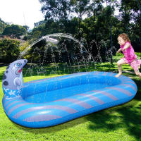 Piscina aspersora inflable para niños aspersor de dinosaurios piscina para niños patio trasero almohadilla rociadora piscina juguetes acuáticos al aire libre - details 7