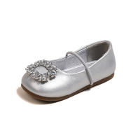 Zapatos de cuero para niños, bailarinas con hebilla de diamantes de imitación para niñas, primavera y otoño, zapatos de fiesta informales a la moda de princesa para niños - details 14