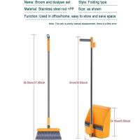 Escoba plegable, recogedor, juego de cepillos para suelo, pelo antiadherente para interiores, escoba de mango largo con recogedor de pie, conjunto combinado, herramienta para el hogar, nuevo - details 4
