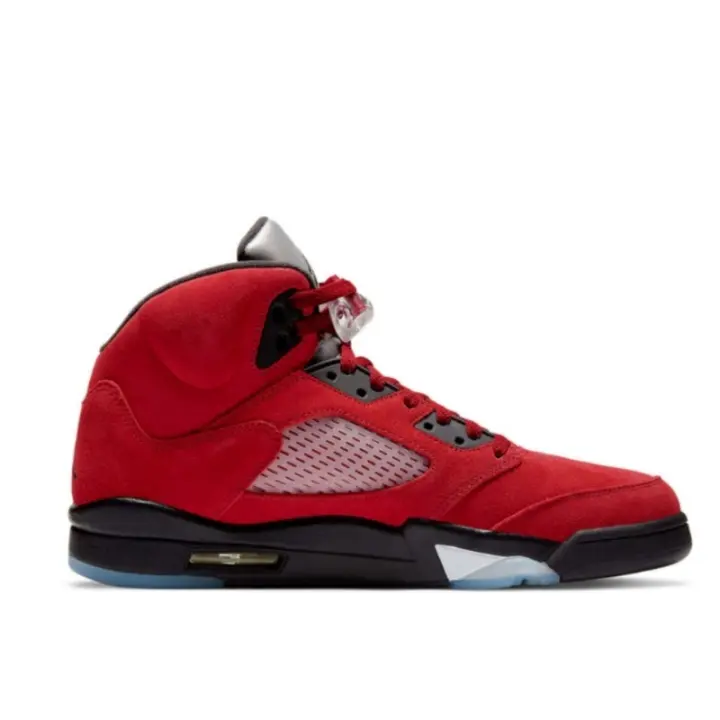 Zapatillas de Baloncesto Rojas Retro Zapatillas Deportivas para Hombres y Mujeres Tela de Seda - 1