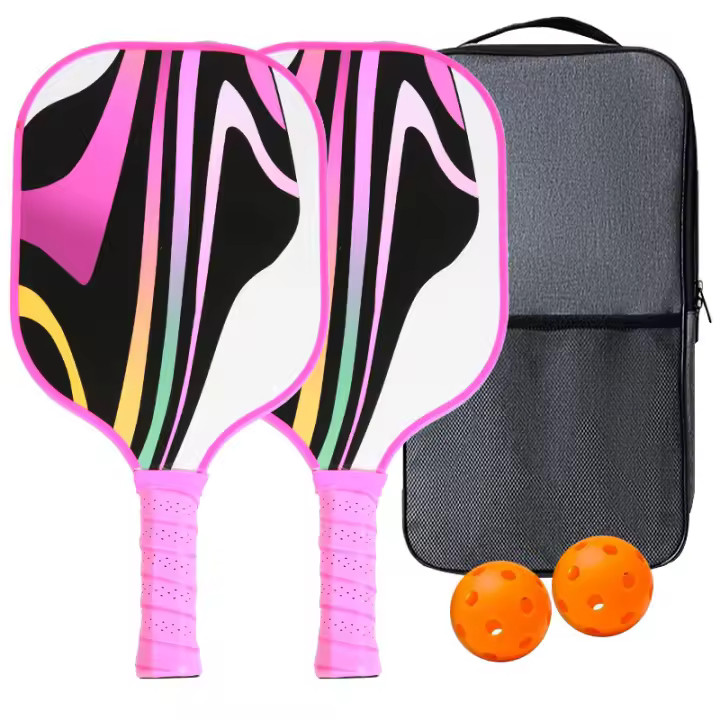 (Kit de 2 paletas de pickleball)Paleta de pickleball de fibra de carbono con núcleo de polímero de alto rendimiento - 1