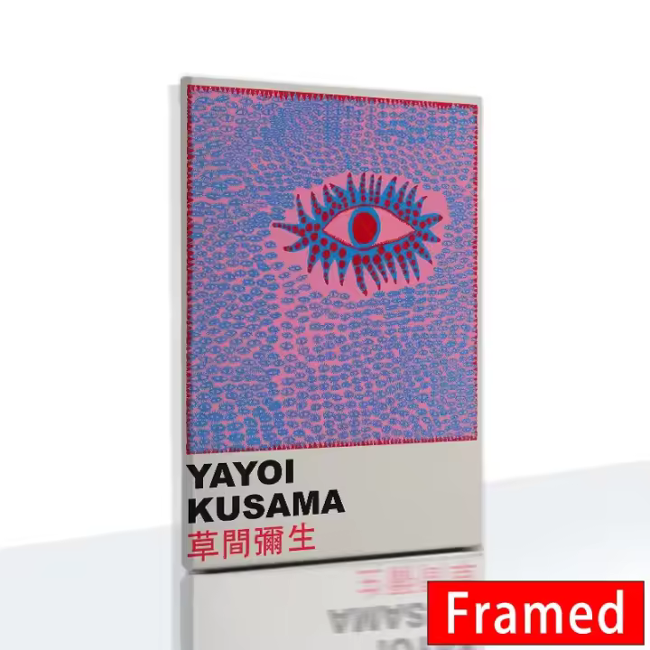 DHROOM Arte Moderno de Yayoi Kusama Póster de Lienzo Abstracto de Ojos Decoración de Pared de Galería - 1