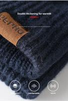 Guantes de punto de Cachemira para hombre y mujer, manoplas gruesas y cálidas para esquiar con pantalla táctil, Otoño e Invierno - details 6