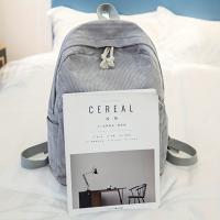 Mochila Casual de Pana para Mujer - Correas Ajustables, Cierre Antirrobo, Color Sólido, Gran Capacidad, Bandolera Cómoda - details 2