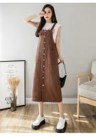 Vestido de mezclilla para mujer Vestido largo con tirantes sueltos y lisos - details 14
