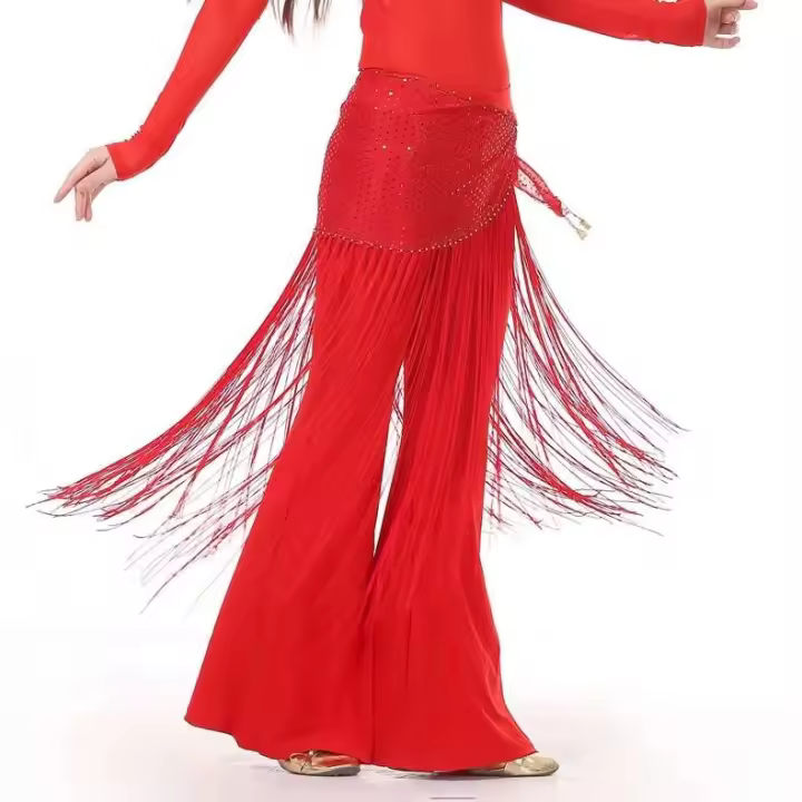 Nuevo estilo, accesorios, cadena de cintura con lentejuelas, ropa, pretina, bufanda con borlas para danza del vientre - 1