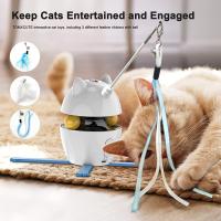 Interactive Cat Toys,3-in-1 Funny Exercise Electric Rotating Cat Toys for Indoor Cats Laser Toy,Automatic Cat Ball Kitten Toys - details 3